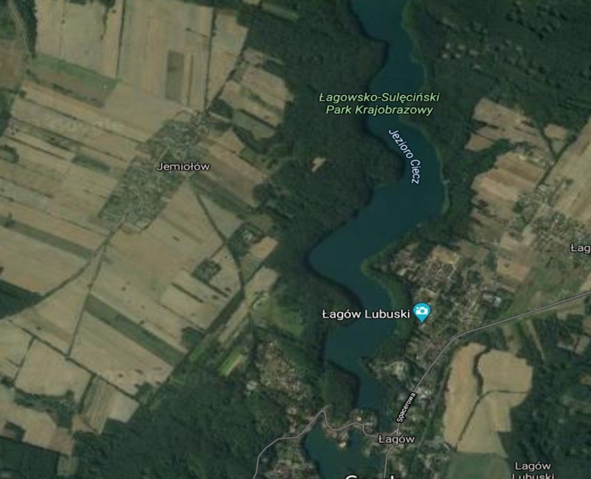 Jezioro Ciecz w pow. świebodzińskim, w gminie Łagów, leży na...