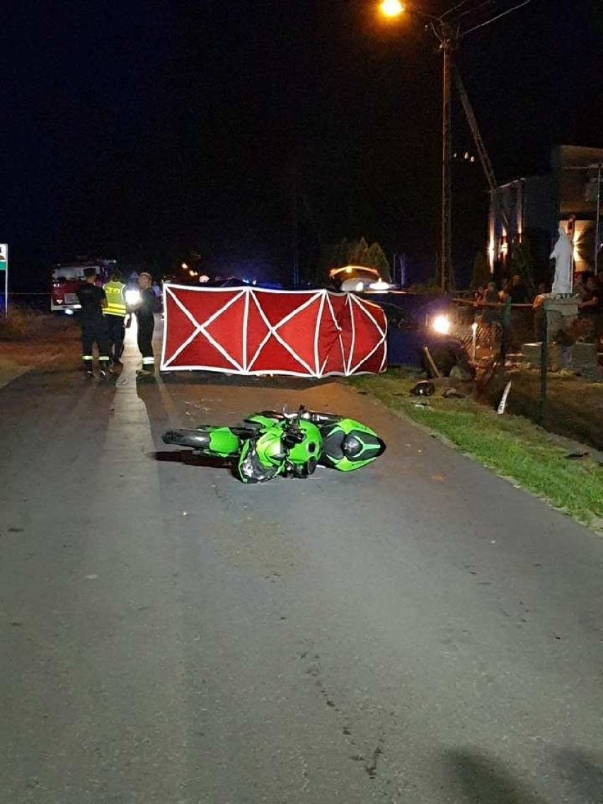 Śmiertelny wpadek z udziałem motocyklisty w Czajkowie pod Kaliszem
