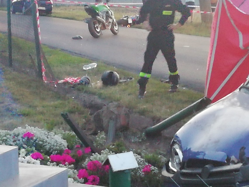 Śmiertelny wpadek z udziałem motocyklisty w Czajkowie pod Kaliszem