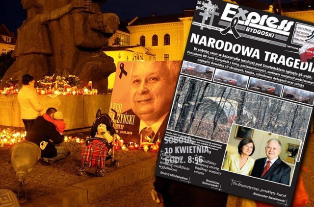 Najpierw niedowierzanie, a następnie ogromny szok. 10 kwietnia 2010 roku wydarzyła się niewyobrażalna tragedia. Express Bydgoski opublikował tego dnia wydanie specjalne informujące o katastrofie samolotu prezydenckiego w Smoleńsku.

Ten dramat narodowy miał zjednoczyć wszystkich Polaków i tak się stało. Przynajmniej na jakiś czas. Tak tego dnia było na ulicach i w kościołach Bydgoszczy i regionu. 

Więcej zdjęć ►►►