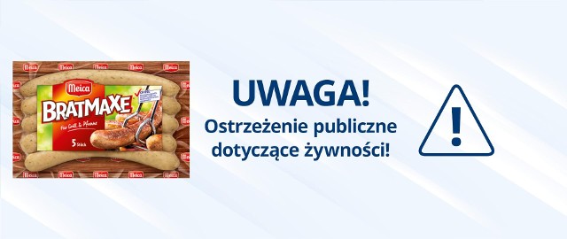 Wycofanie kiełbasek marki Bratmaxe 5 sztuk, 313 g, ze względu na zmiany organoleptyczne (gorzki smak) związane z możliwym kontaktem produktu z mieszaniną wody i płynu chłodzącego w wyniku awarii w zakładzie produkcyjnym