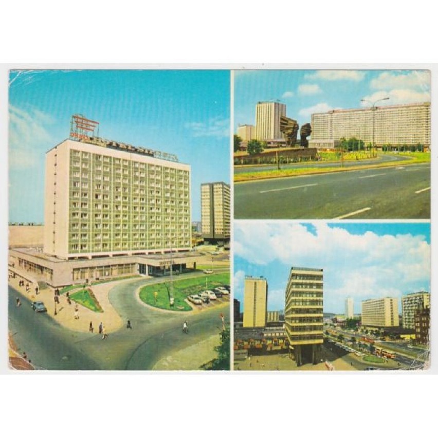 Hotel Silesia, Pomnik Powstańców Śląskich, ul. Armii Czerwonej, 1972 r.