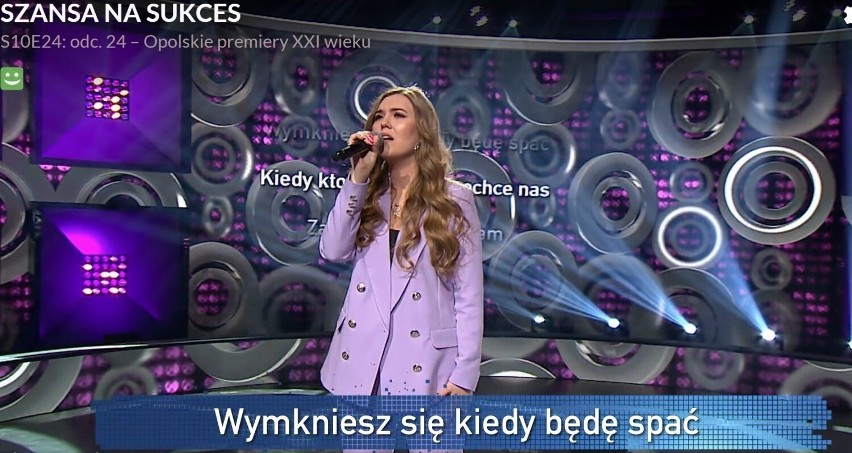 Alicja Deicka wygrała odcinek „Opolskie premiery XXI wieku”...