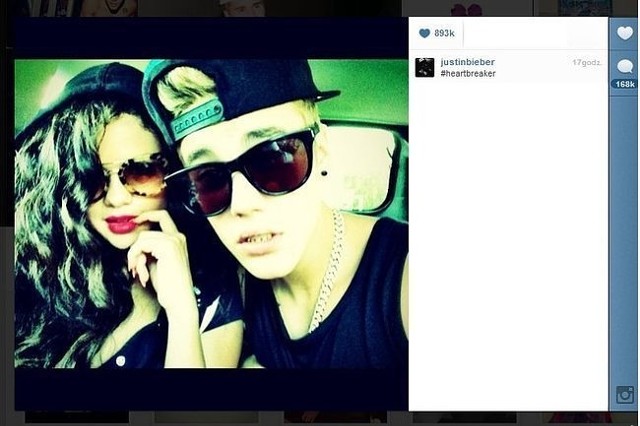 Selena Gomez i Justin Bieber (fot. screen z Instagram.com)