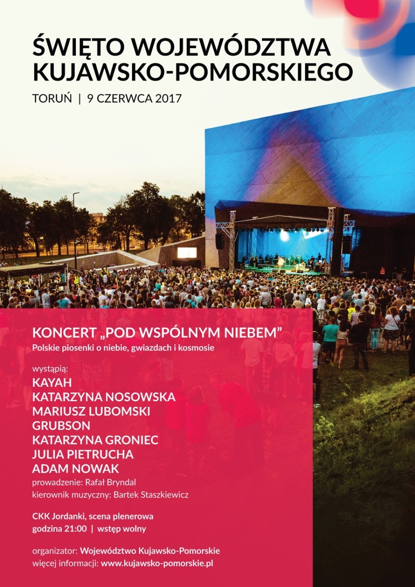 Święto województwa kujawsko-pomorskiego 2017. Program imprez i koncertów