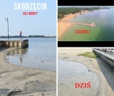 Znika jezioro w Skorzęcinie - na końcu molo nie ma wody [30.09.2020]