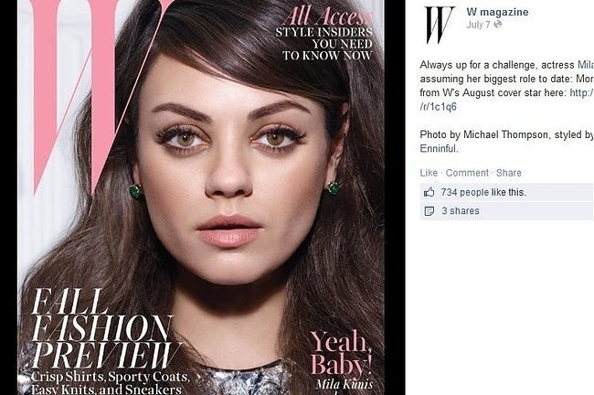 W sierpniowym numerze "W magazine" Mila Kunis opowiada o...