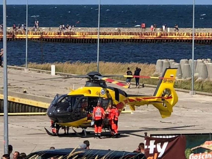 Akcja ratunkowa na morzu w Darłowie