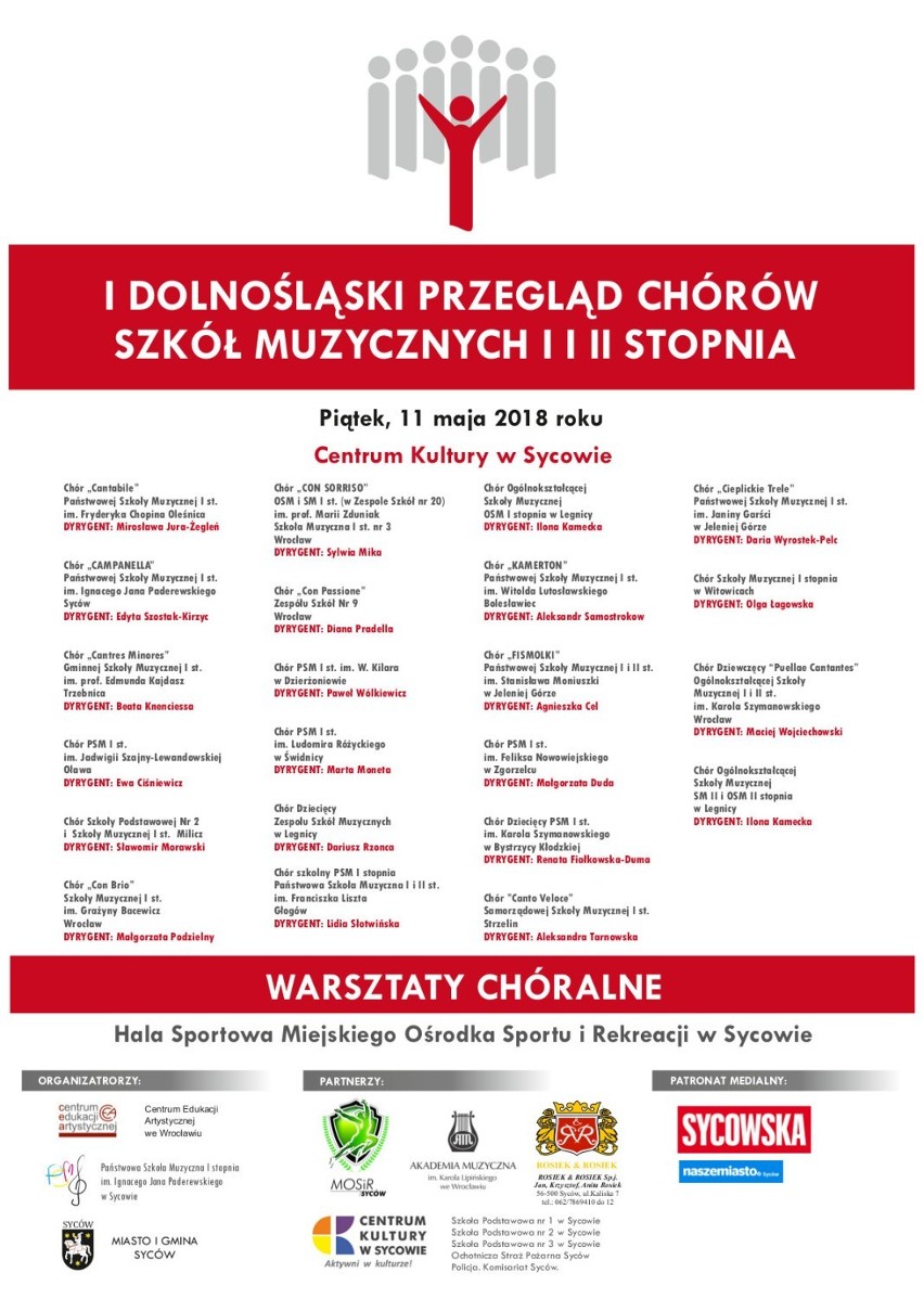 I Dolnośląski Przegląd Chórów Szkół Muzycznych I i II st. w Sycowie