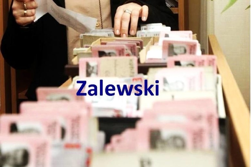 ZALEWSKI - Nazwisko utworzono przyrostkiem –ski od...