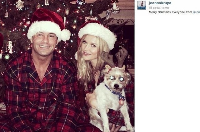 Joanna Krupa z mężem Romainem Zago składają wszystkim świąteczne życzenia (fot. screen Instagram)