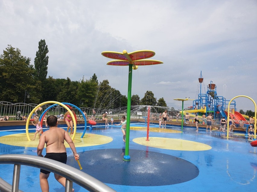 Park wodny przy ulicy Staszica w Ciechocinku w 2023 roku...