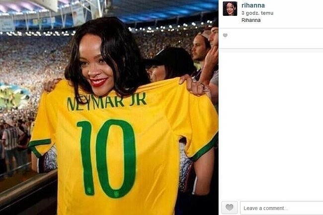 Rihanna z koszulką Naymara.
(fot. screen z Instagram.com)