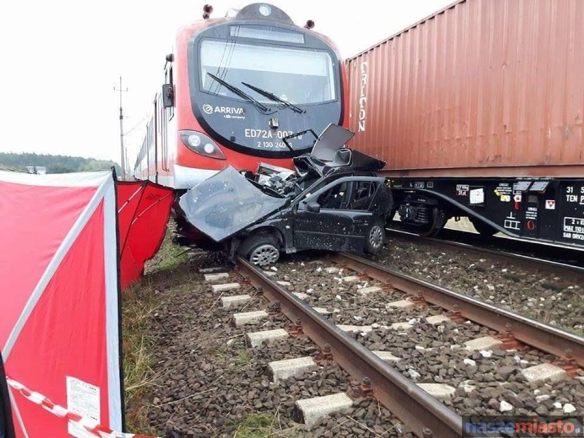 Tragiczny wypadek na przejeździe kolejowym. Dwie osoby nie żyją