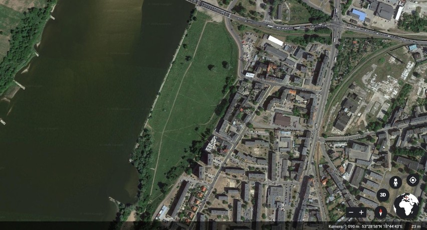 Tak wygląda Grudziądz z satelity. Miasto z tej perspektywy zaskakuje!