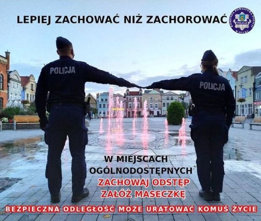 Koronawirus w powiecie puckim: mundurowi z KPP w Pucku radza i ostrzegają