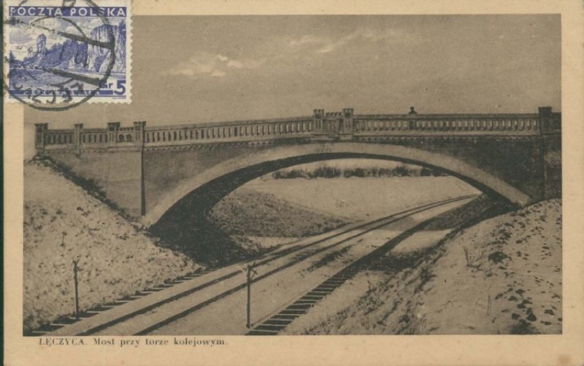 1925, Wiadukt kolejowy na wybudowanym nowym odcinku linii...