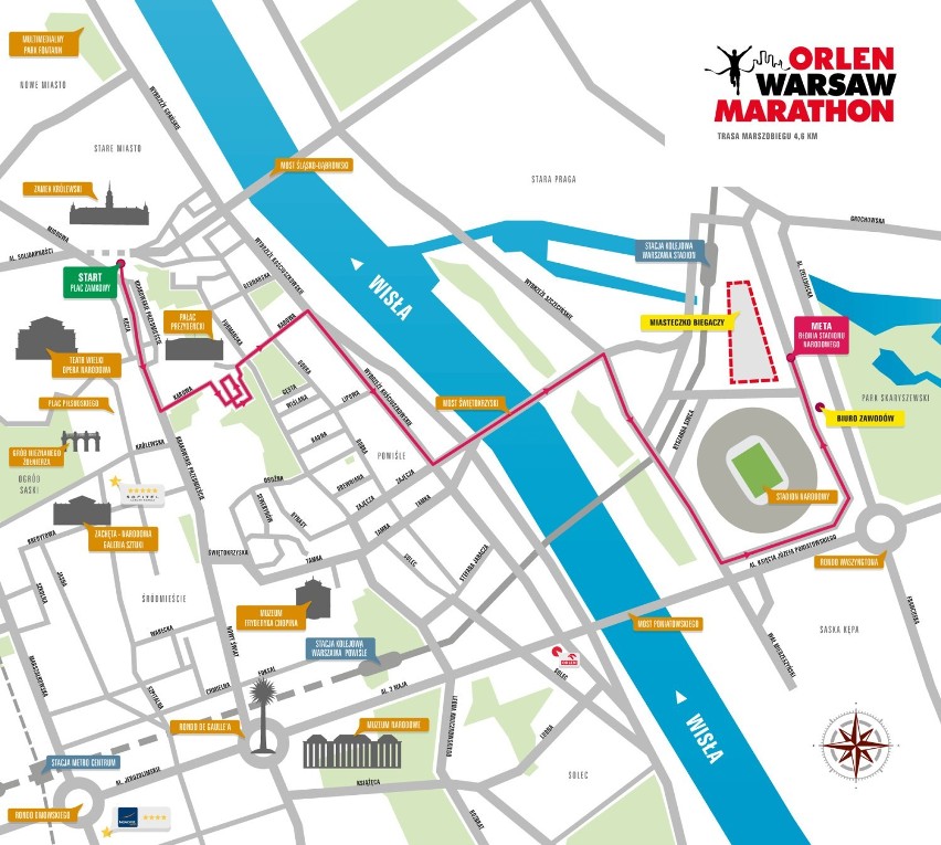 Orlen Warsaw Marathon [TRASY, informator, UTRUDNIENIA] Mapa...