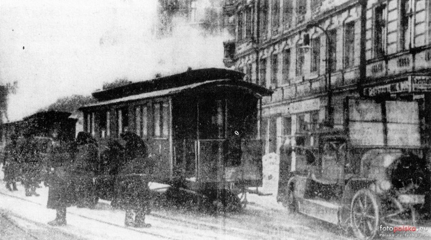 Wrocław, 1941 r. 
Pożar kolejki wąskotorowej na pl. Staszica