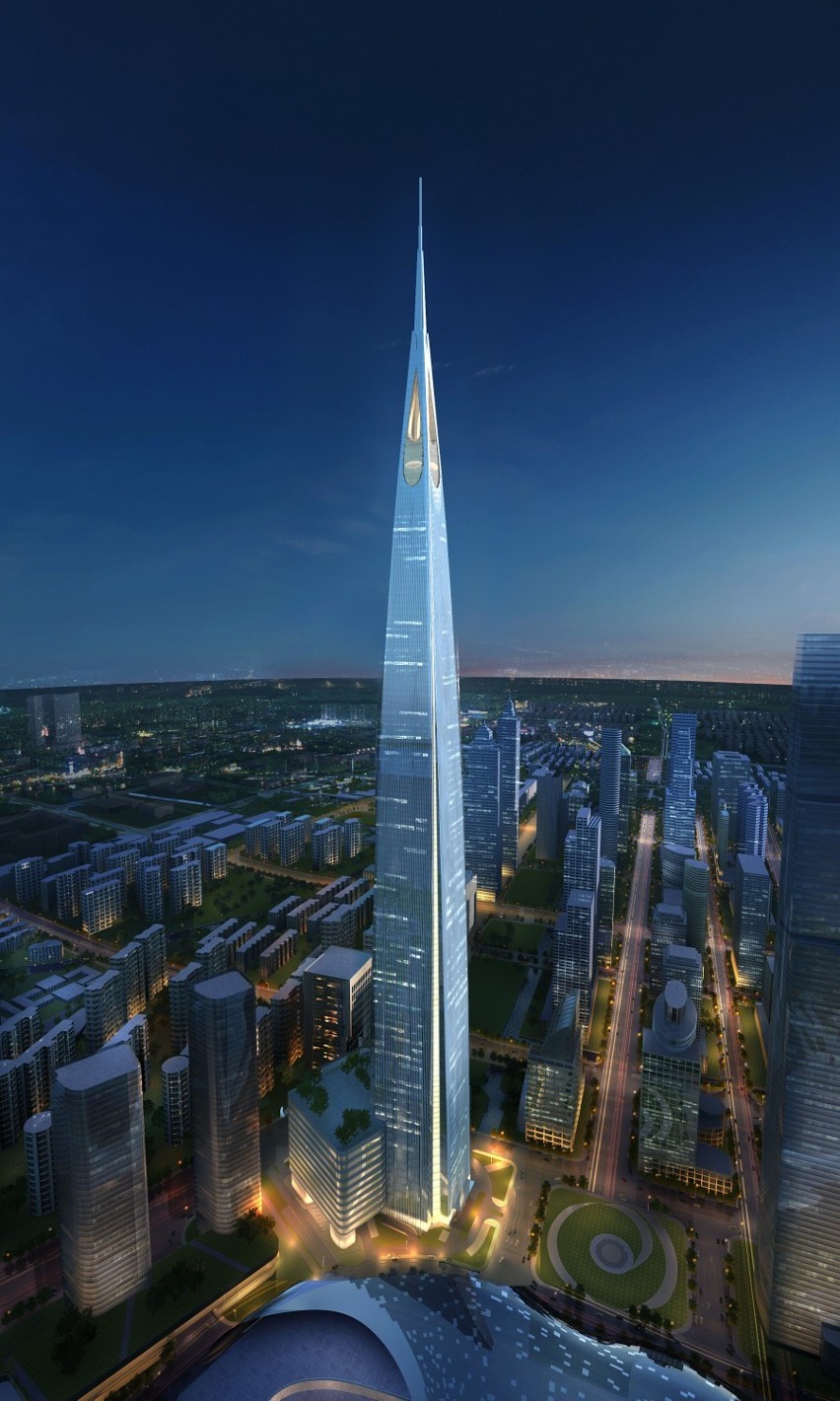 Najwyższy budynek w Chinach miał być już prawie gotowy. Na...