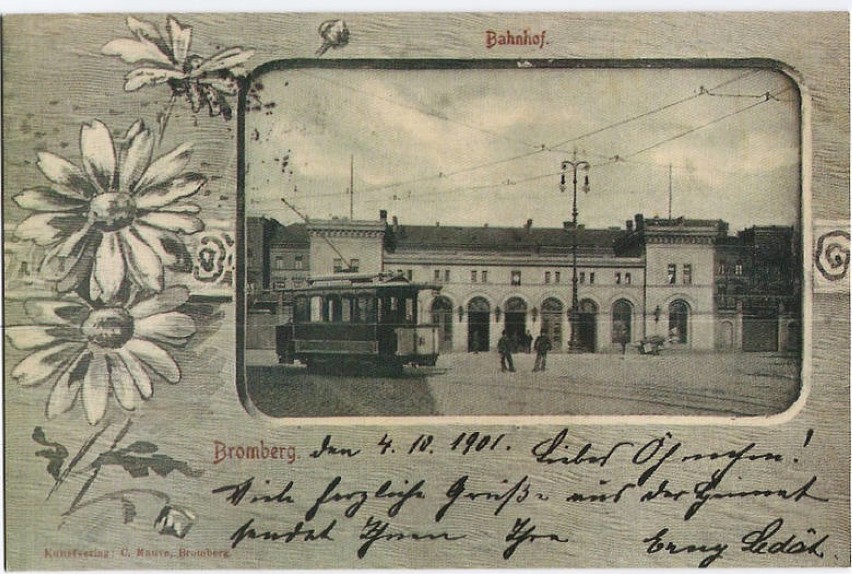 Bydgoszcz - Dworzec Kolejowy ok. 1900r. , publikowane w...