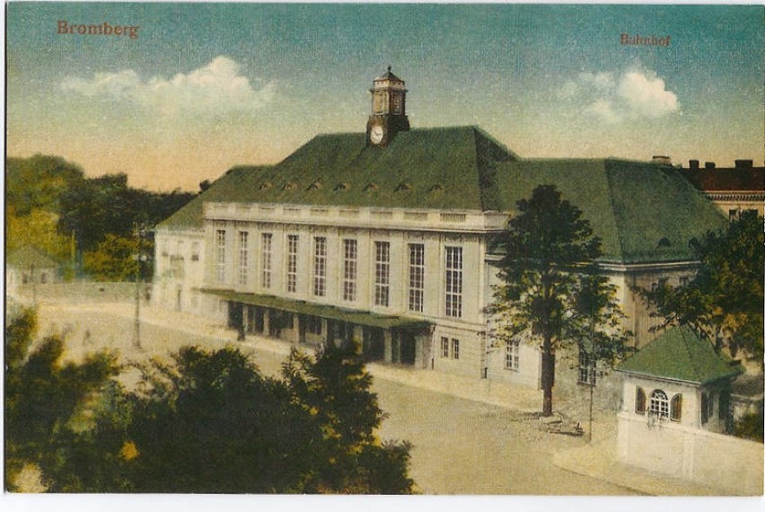 Bydgoszcz - Dworzec Główny ok. 1915r., publikowane w Albumie...