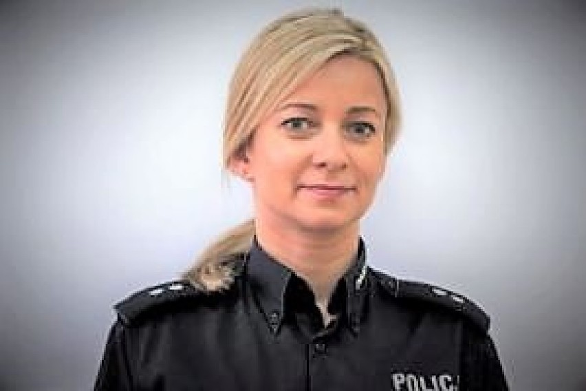 Komisarz Aneta Berestecka, oficer prasowy żarskiej policji.