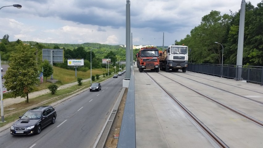 Budowa tramwaju na Piecki - Migowo. Estakada tramwajowa po próbie obciążeniowej [ZMIANY W RUCHU]