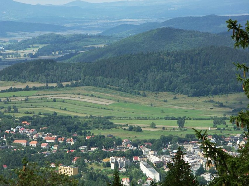 Panorama Lądka-Zdroju z Trojaka