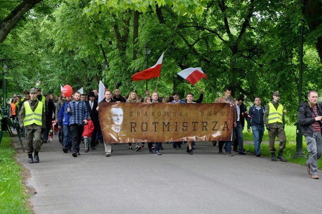 Marsz rotmistrza Pileckiego w Krakowie.