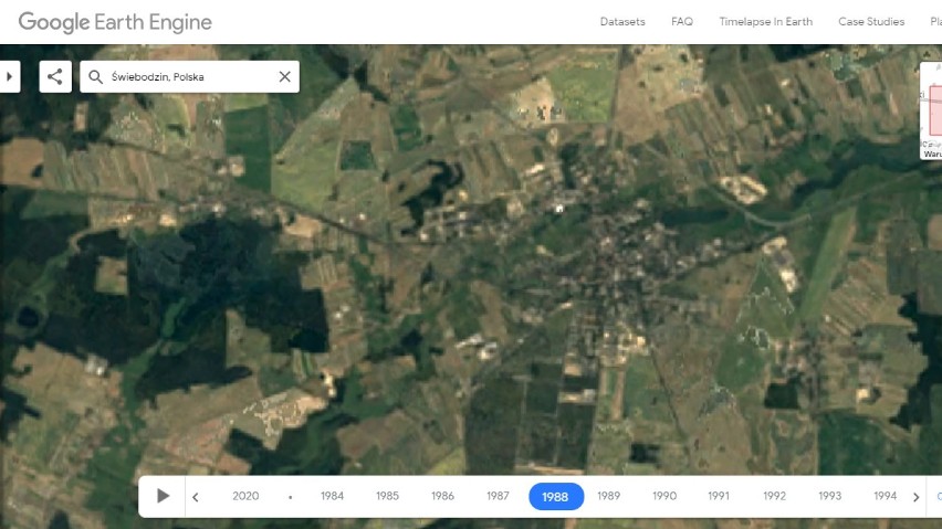 Jak zmienił się Świebodzin na przestrzeni 37 lat? Sprawdź na zdjęciach satelitarnych Google!