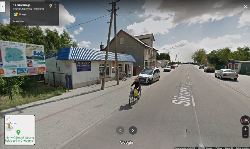 Mieszkańcy Chocenia na zdjęciach Google Street View