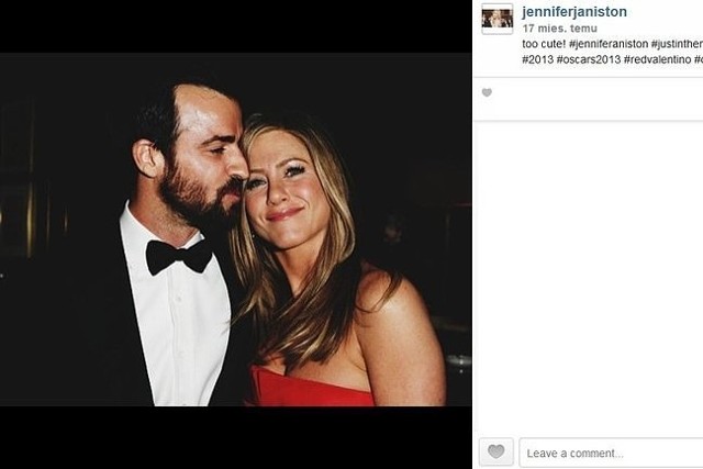 Jennifer Aniston i Justin Theroux (fot. screen z Instagram.com)