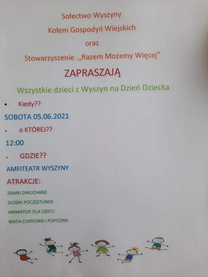 Lokalnie pamięta o najmłodszych sołectwo Wyszyny. Imprezy...