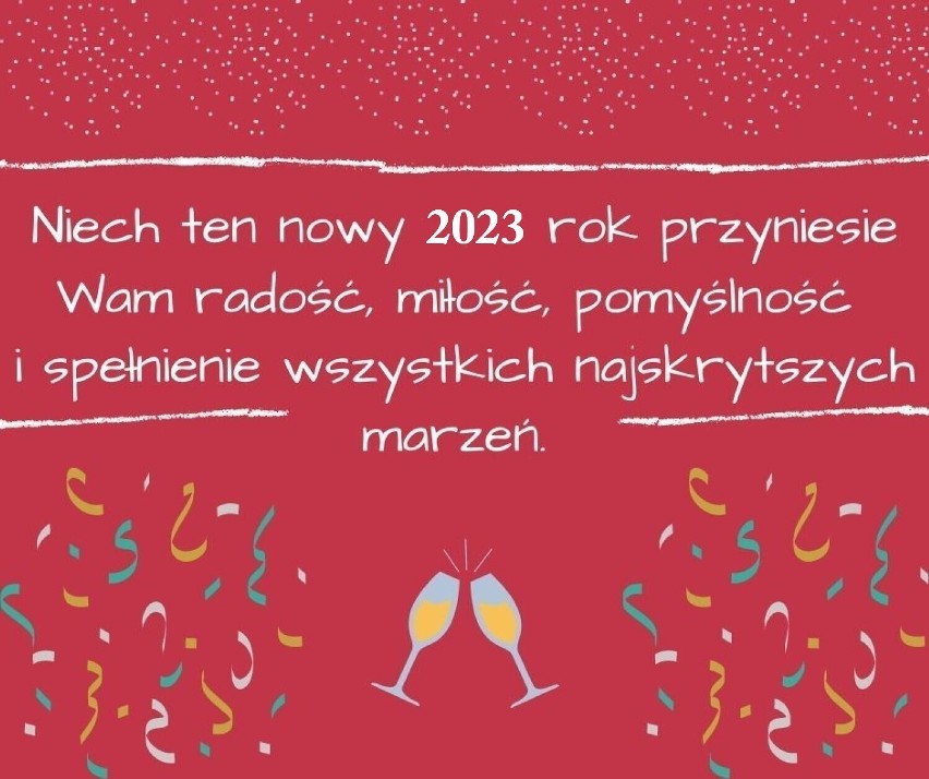 Najlepsze życzenia na SYLWESTRA i NOWY ROK 2023