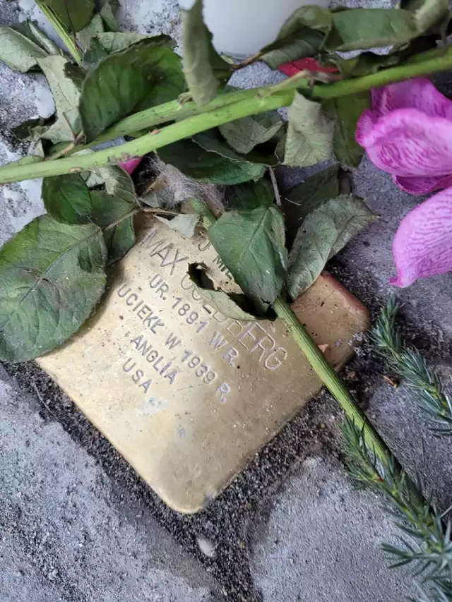 Złote kamienie przy ulicy Kościuszki to pamiątka dla rodziny Goldbergów.