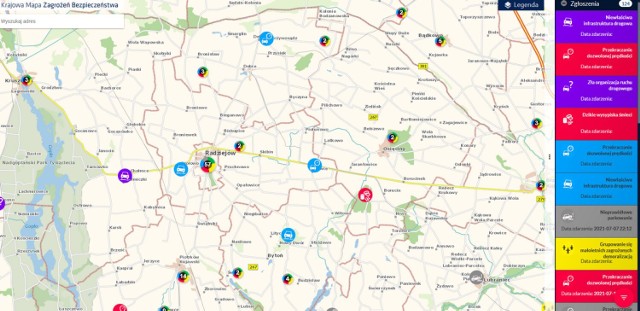 „Mapa” jest dostępna na stronie internetowej Komendy Powiatowej Policji w Radziejowie