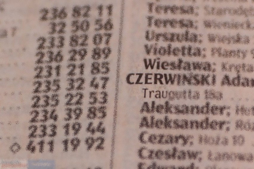 W powiecie radziejowskim osób o nazwisku Czerwińska i...