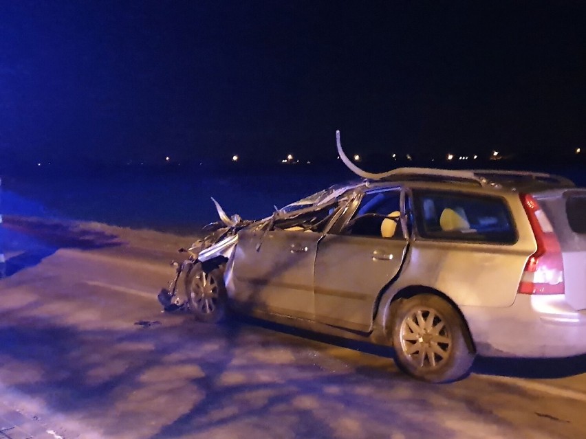 Wypadek miejscowości Ośno, 12 stycznia. Zderzenie samochodu...