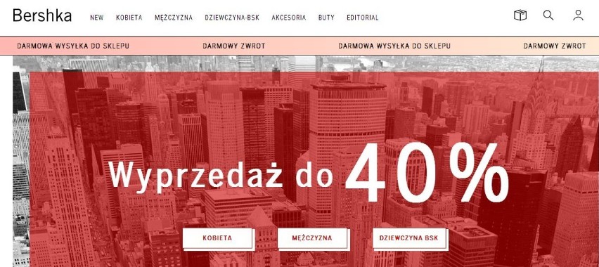 Bershka - wyprzedaż do 40 proc.