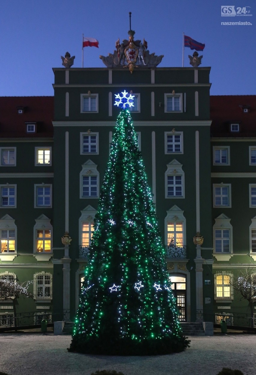 Dzisiaj zaświeciły się światełka na choince, znajdującej się...