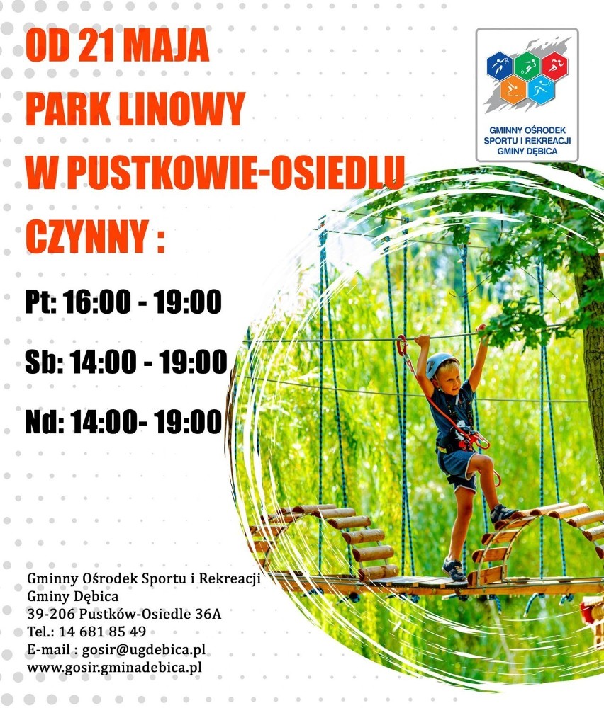 Park Linowy w Pustkowie-Osiedlu znów działa! 