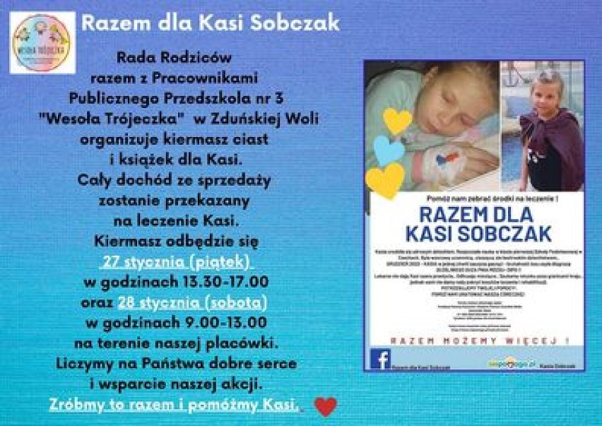 Kiermasz w przedszkolu w Zduńskiej Woli dla chorej na nowotwór Kasi Sobczak z Tymienic