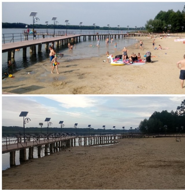 Jezioro Głębokie znika w oczach. Najlepiej pokazują to te zdjęcia