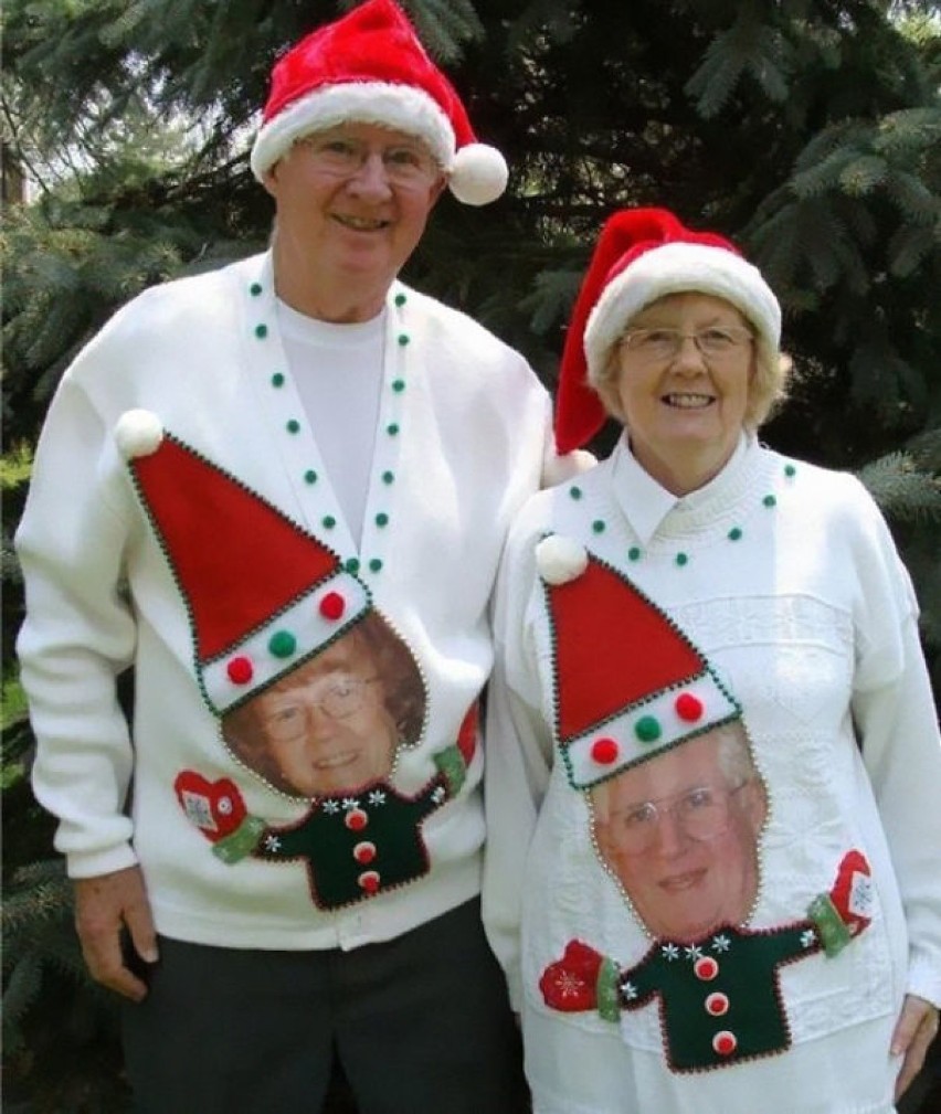 Najbardziej ohydne świąteczne swetry. Prawdziwe hity każdej Wigilii! [ZDJĘCIA]