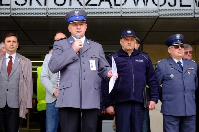 Protest służb mundurowych w Poznaniu