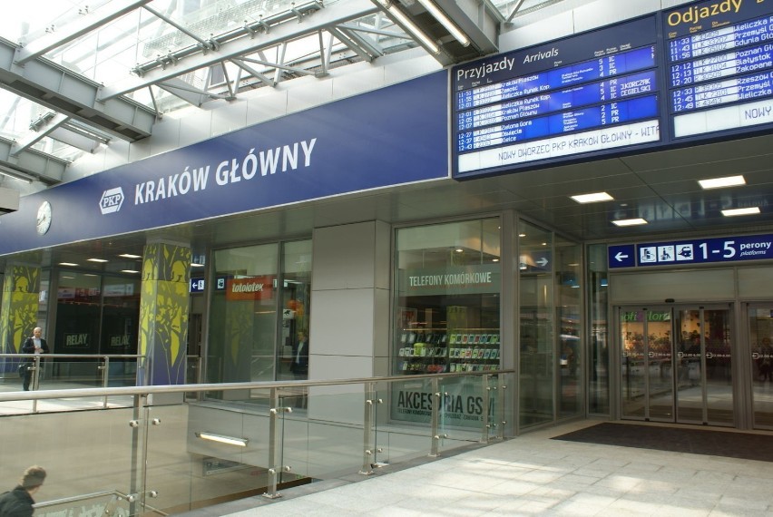 Na dworcu głównym w Krakowie pociąg będzie planowo o...