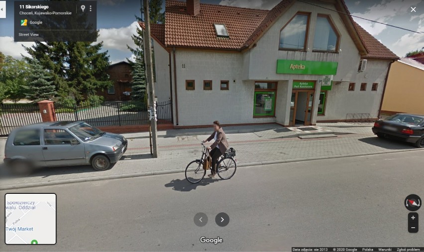 Kamery Google Street View przyłapały mieszkańców Chocenia [zdjęcia]