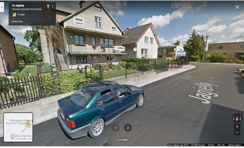 Kamery Google Street View przyłapały mieszkańców Chocenia [zdjęcia]