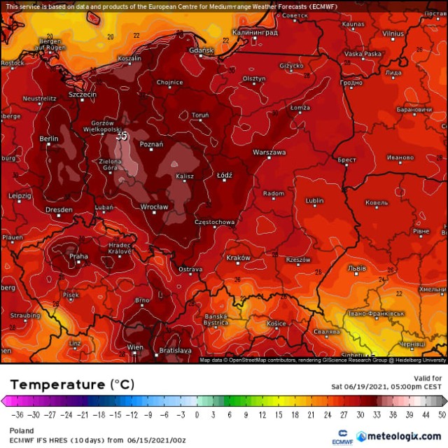 Prognoza na sobotę, 19 czerwca